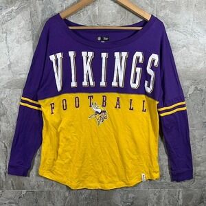 NFL Minnesota Vikings over the shoulder purple long sleeve shirt Woman's Size L